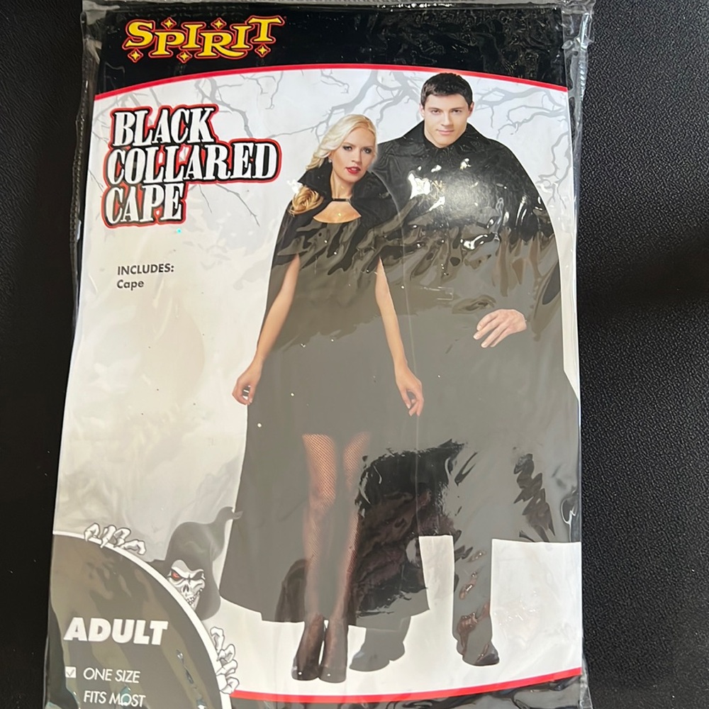 Spirit Black Collared Cape